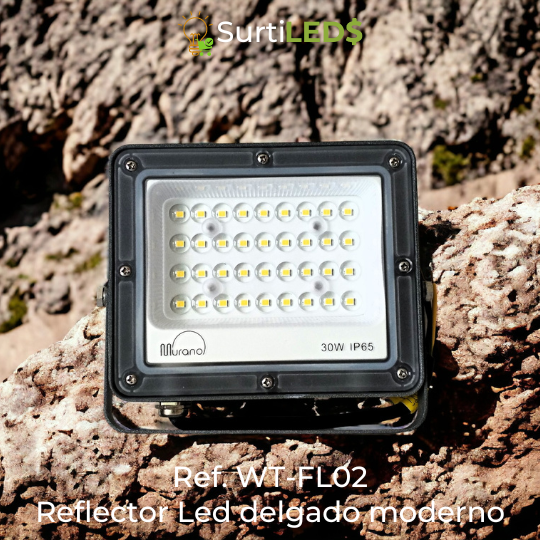 [SKU101300] Flood Lights Slim LED  Lens Daylight 6500K Outdoor –Different Watss- Ref WT-FL02 (30W)