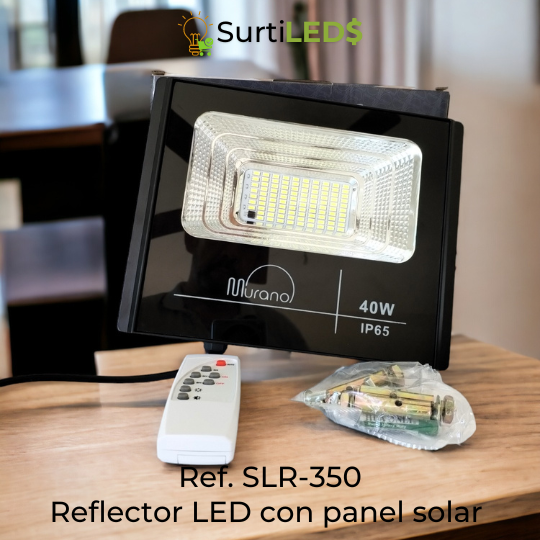 [SKU200110] Reflector LED Solar con Panel Solar Luz Blanca 6500K – Ref SLR-350 (40W)