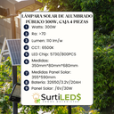 Lámpara LED Alumbrado Público Luz Blanca 6500K – Ref WT-SSL04-300W