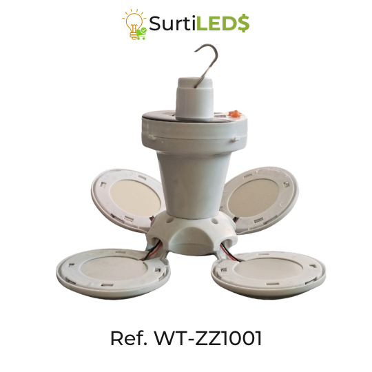 [SKU509250] Lámpara Solar LED Recargable Batería 2x1200mAh – Ref WT-ZZ1001