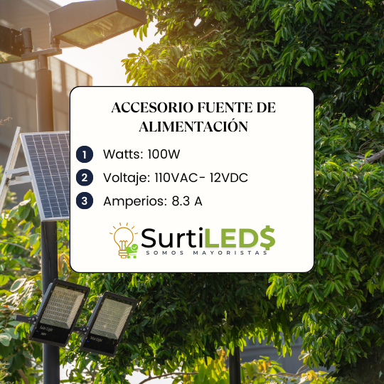 [SKU700220] Fuente de Alimentación 110V  12V para Cintas LED  Diferentes Amperajes – Ref NL-120 DS (100W)