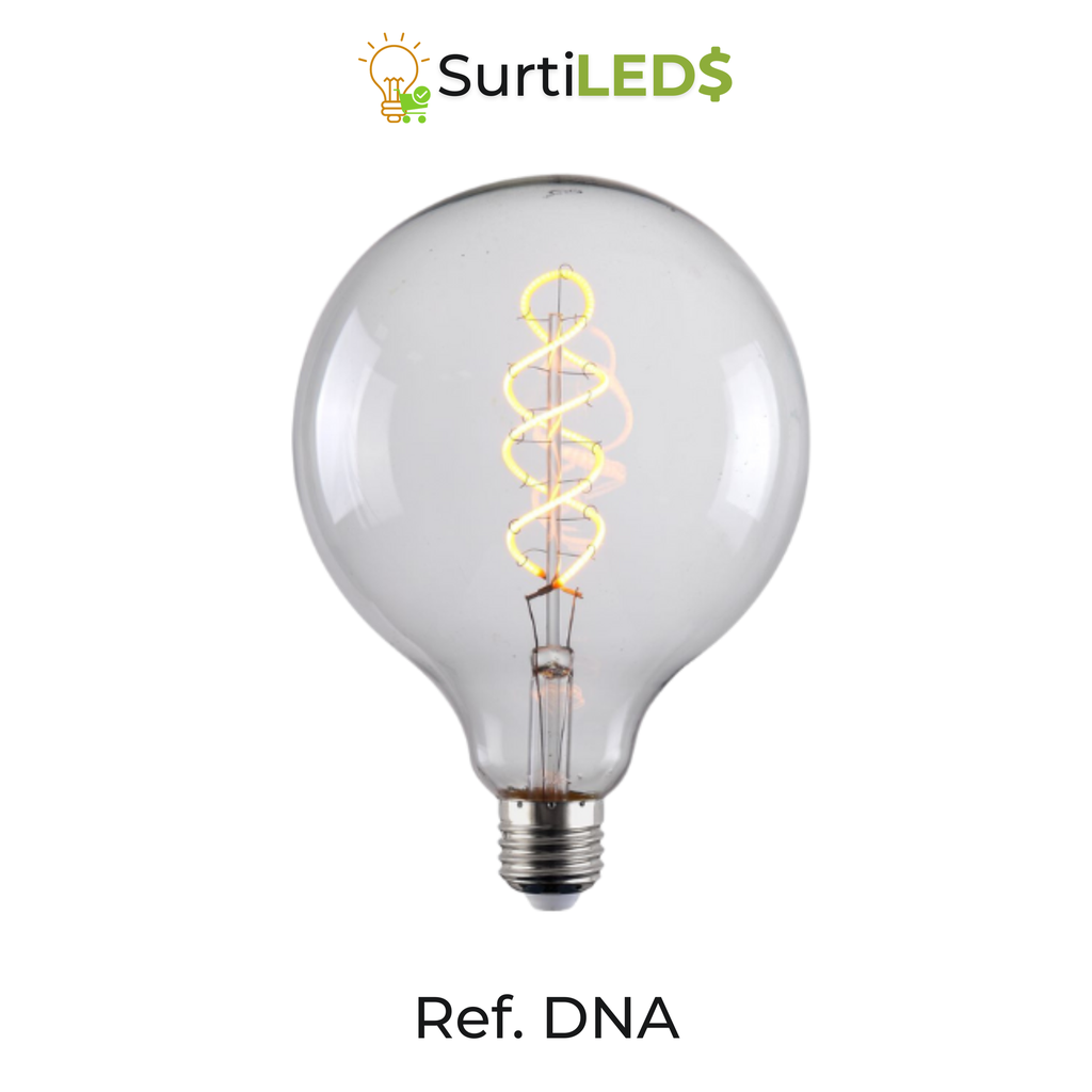[SKU802280] Bombillo LED Decorativo DNA 3.5W Claro-Ambar y Ahumado 2000K – Ref DNA (Ambar)