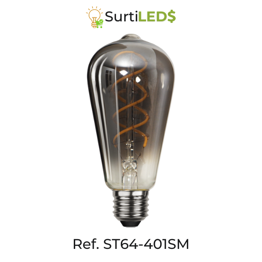 Vintage LED Bulb ST64 E27 4W Smoked – Ref ST64-401SM